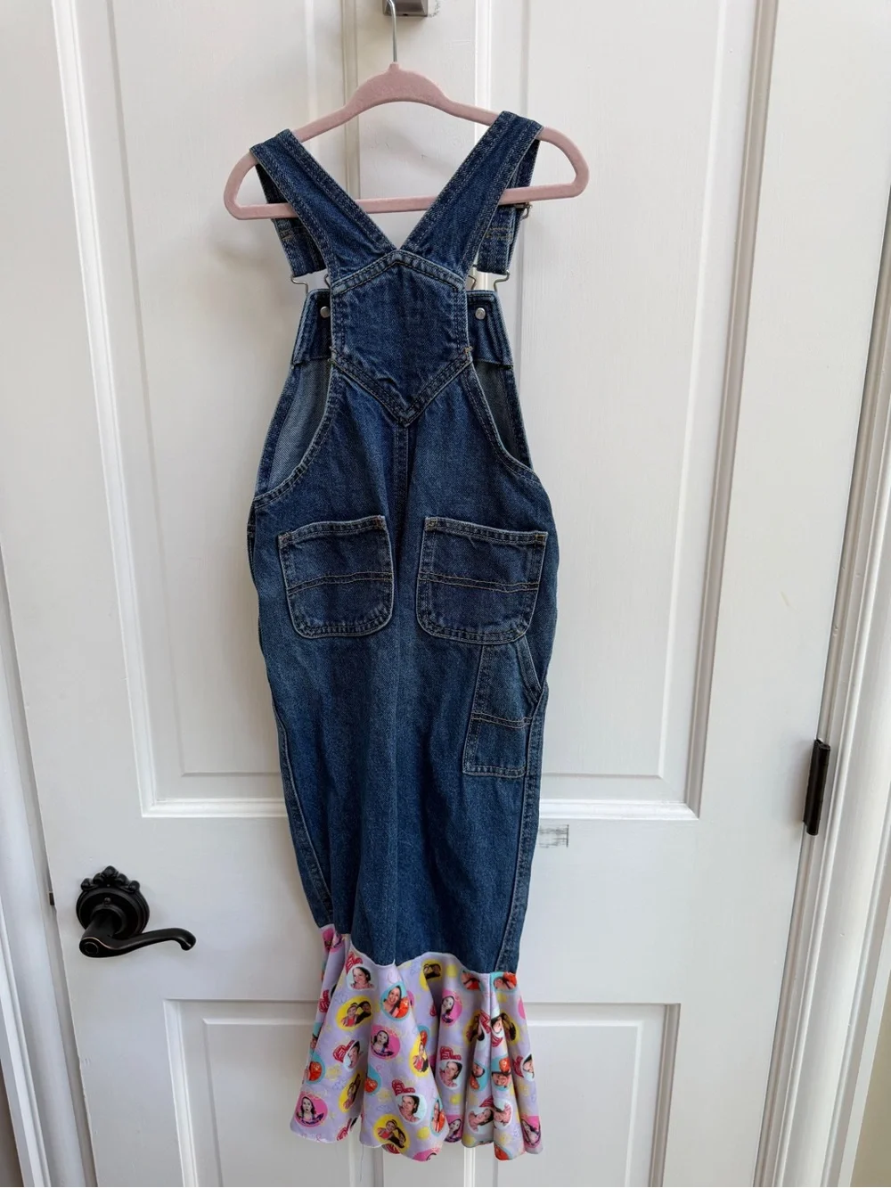 CUSTOM MADE Old Navy 4T Denim Overalls with Ms Rachel Herbie Jules